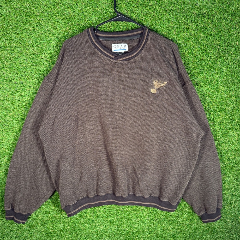 Vintage GEAR For Sports Phoenix Coyotes Pullover Sweatshirt XXL Mens Brown